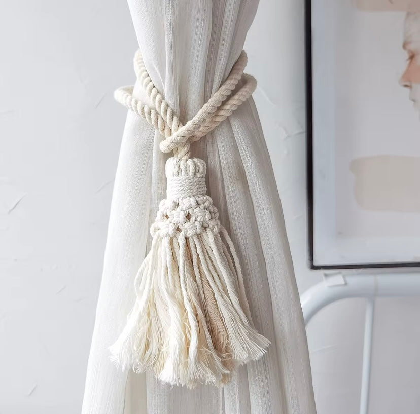 Macrame Curtain Tieback